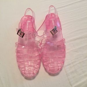 Forever 21 Pink Jelly Shoes
